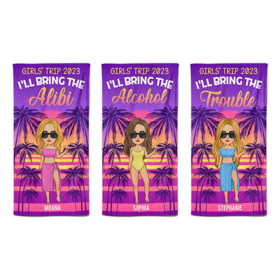 Girls' Trip 2026 - Personalized Beach Towel
