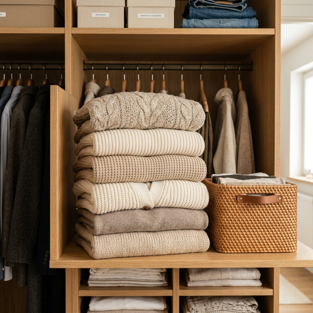 Sweater Storage: How to Fold Knits and Prevent Hanger Bumps