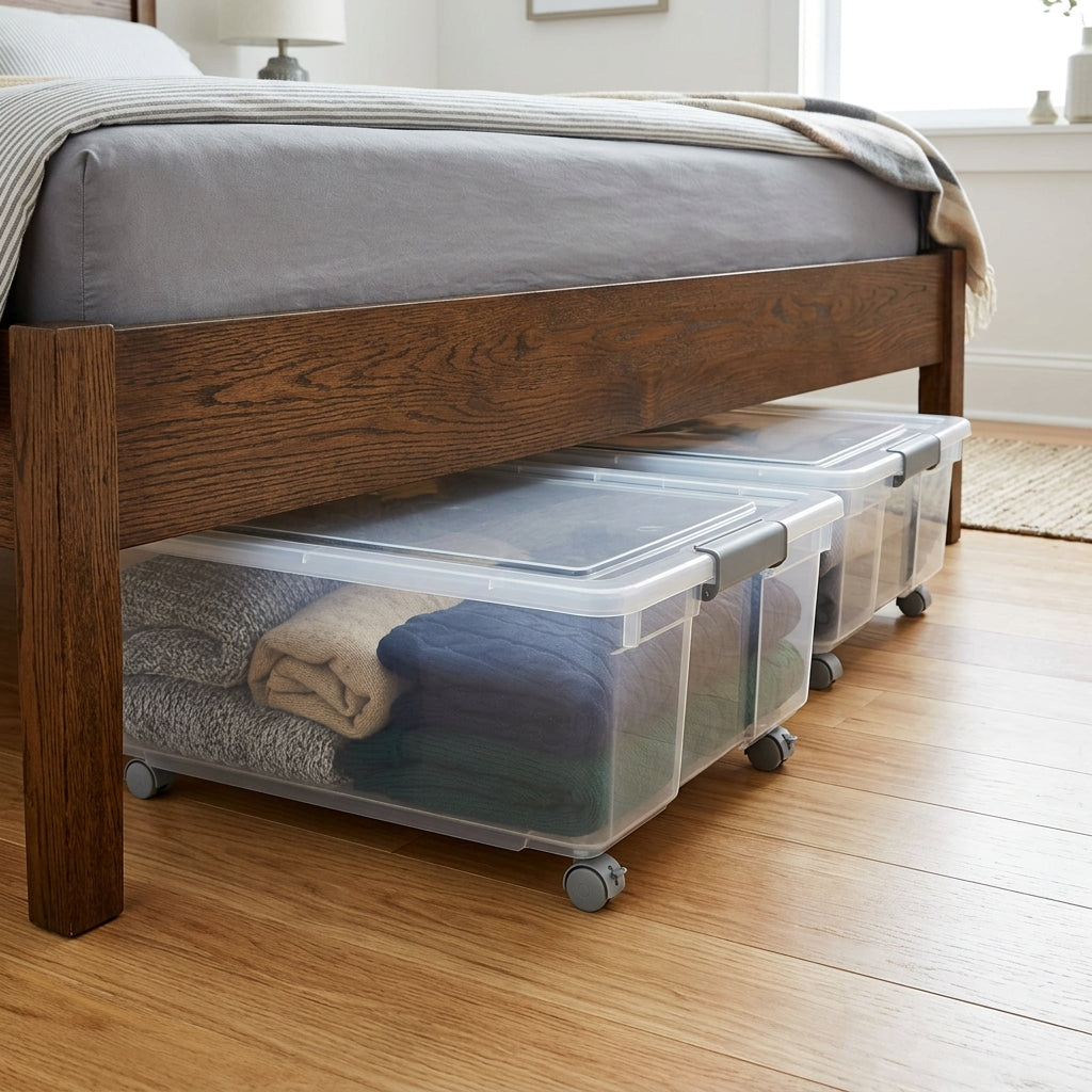 Under-Bed Storage: Best Bins for Stashing Bulky Off-Season Clothes