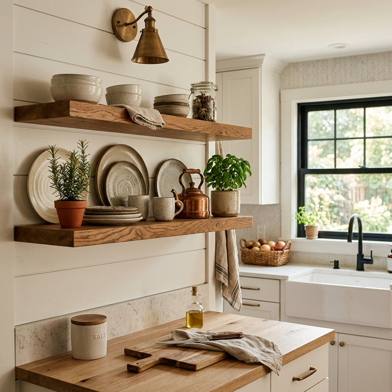 Modern Farmhouse Kitchen Styling: Decor & Storage Tips on a Budget
