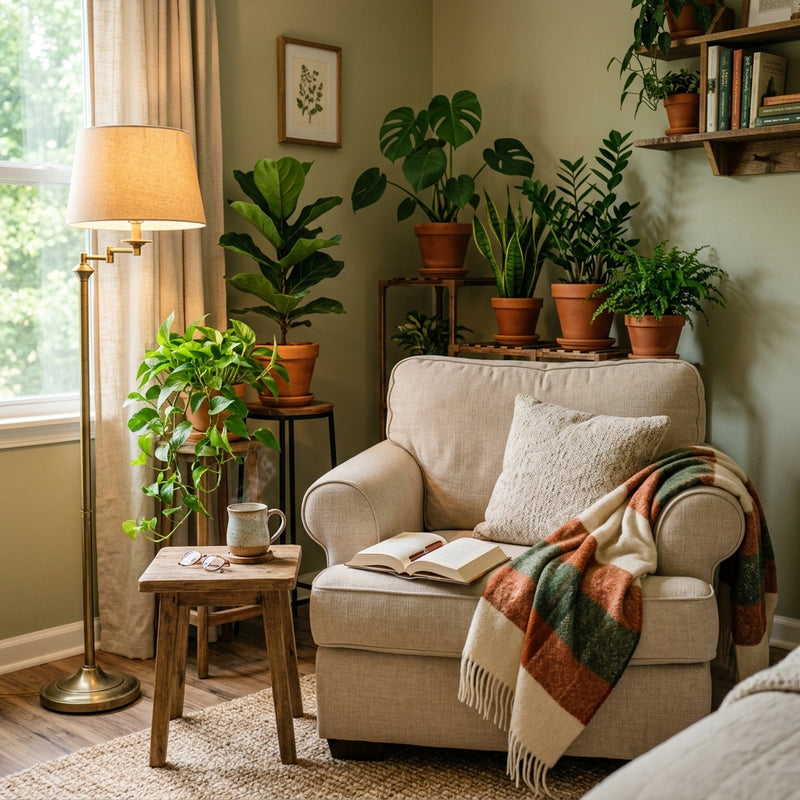 How to Position Houseplants to Create a Cozy Reading Corner