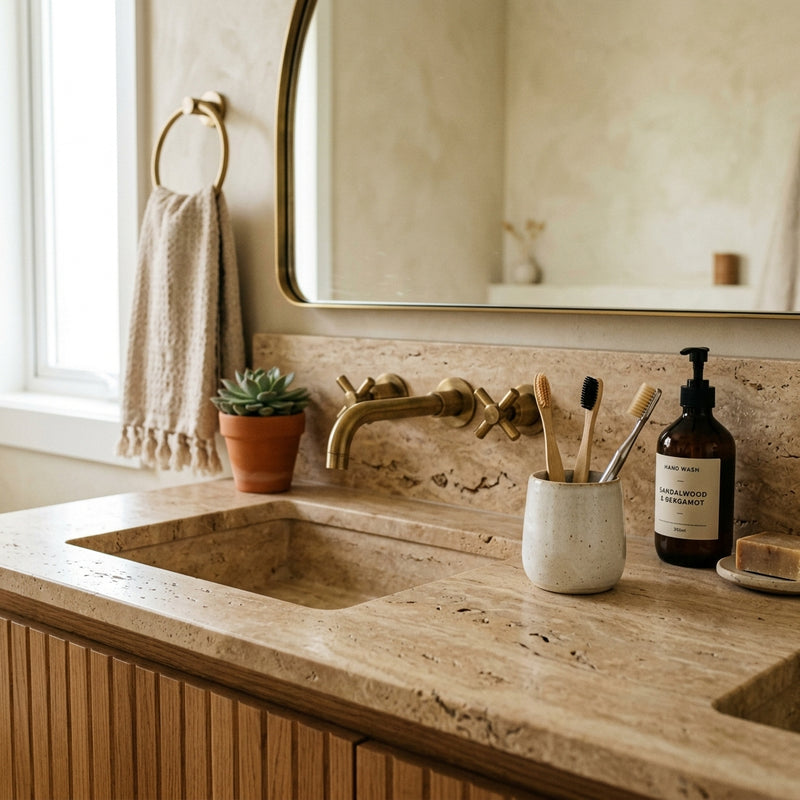 Travertine & Marble: Luxury Stone Styling for Bathroom Vanities
