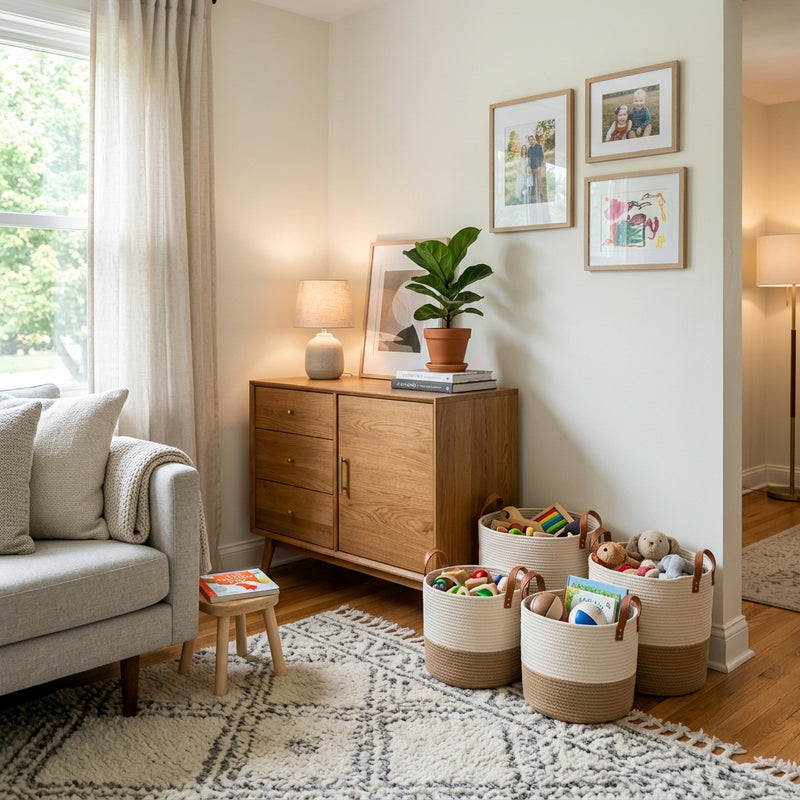 Organizing Kids' Toys in a Living Room (Without Sacrificing Your Aesthetic)