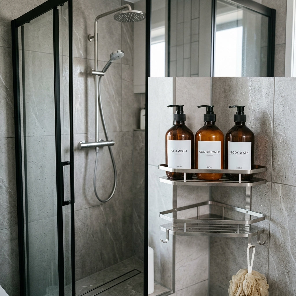 Shower Shelf Organization: Storing Hair Care and Soaps Neatly