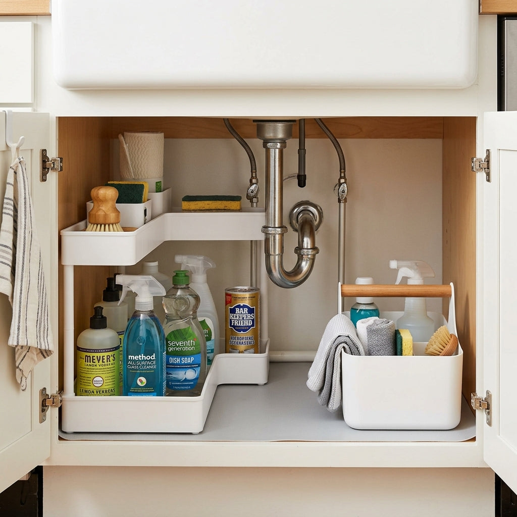 5 Life-Changing Hacks for Under-Sink Cabinet Clutter