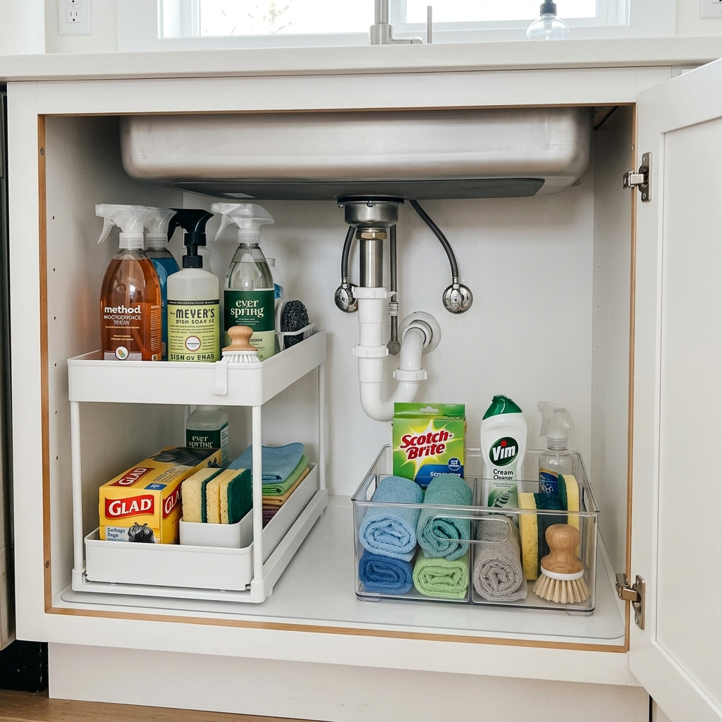 Creative Ways to Organize Cleaning Supplies Under the Kitchen Sink