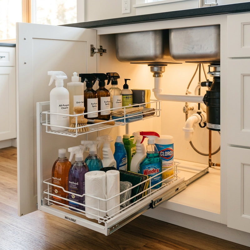 How to Organize Under Your Kitchen Sink in 5 Easy Steps