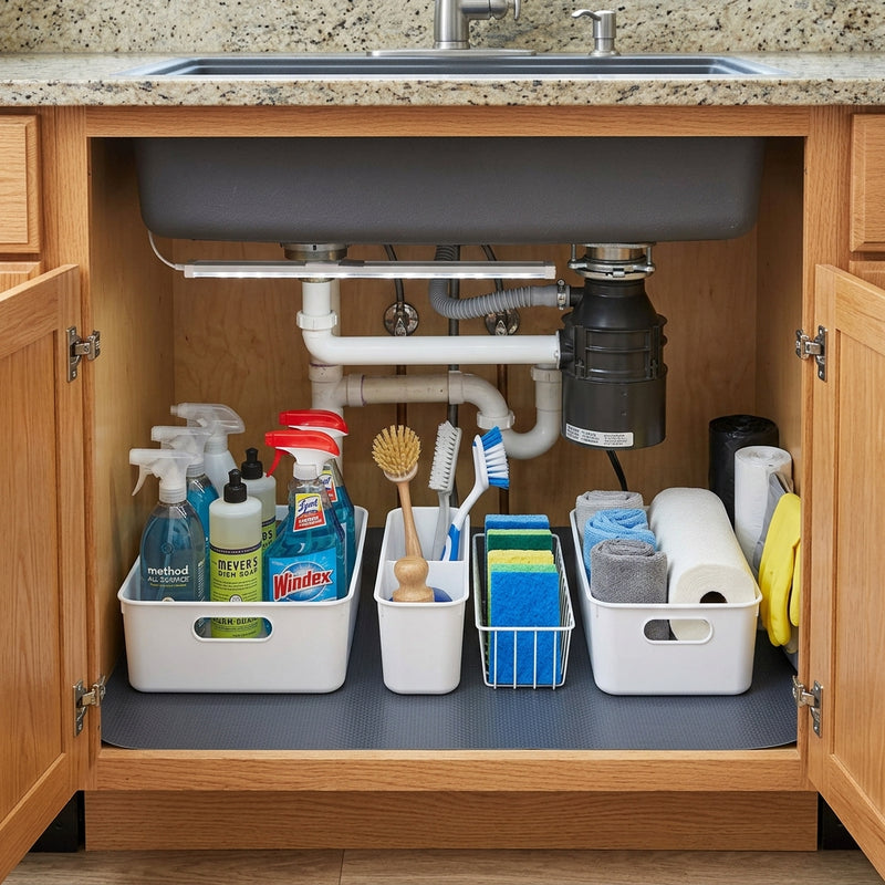 Creative Ways to Organize Cleaning Supplies Under the Kitchen Sink