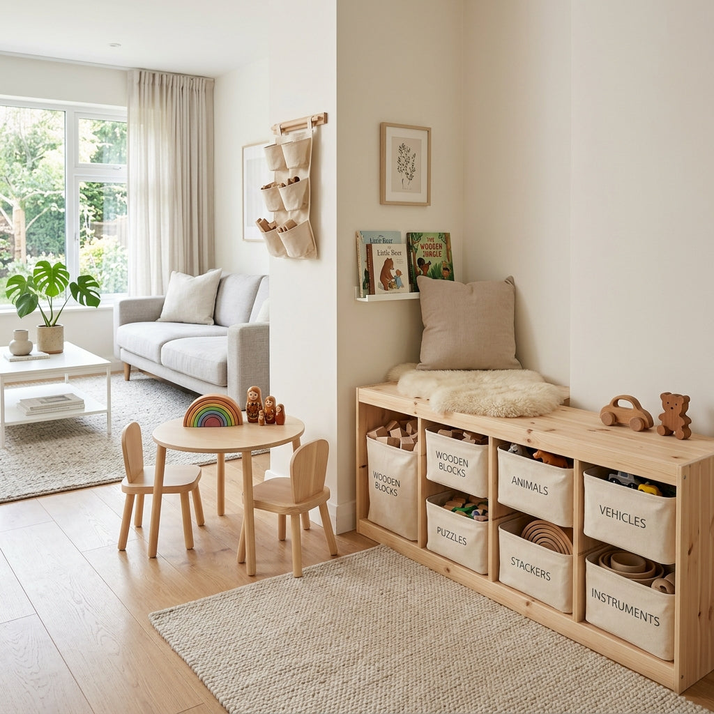 Organizing Kids Toys: Canvas Storage Baskets for Living Rooms