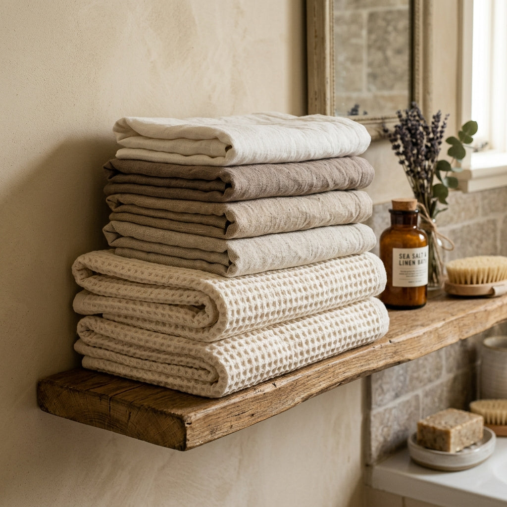Waffle-Weave vs. Linen: Choosing Cozier Bathroom Textiles