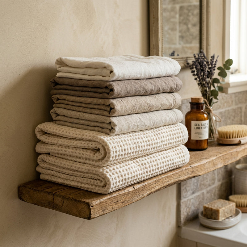 Waffle-Weave vs. Linen: Choosing Cozier Bathroom Textiles