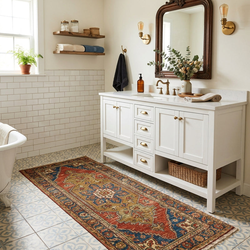 Vintage Rugs in the Bathroom: Yes or No? (Styling Tips)