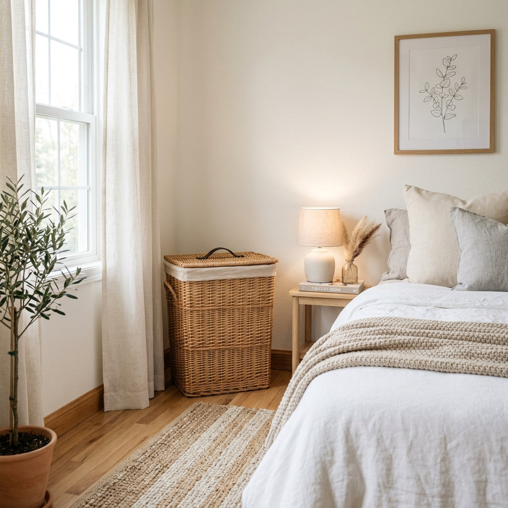 Aesthetic Laundry Basket: Choosing Woven Hampers for Bedrooms