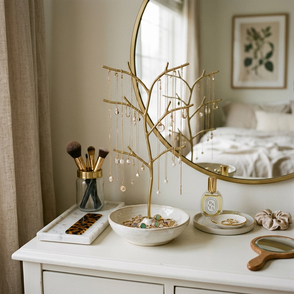 How to Organize Jewelry: Styling Ring Dishes and Necklace Stands