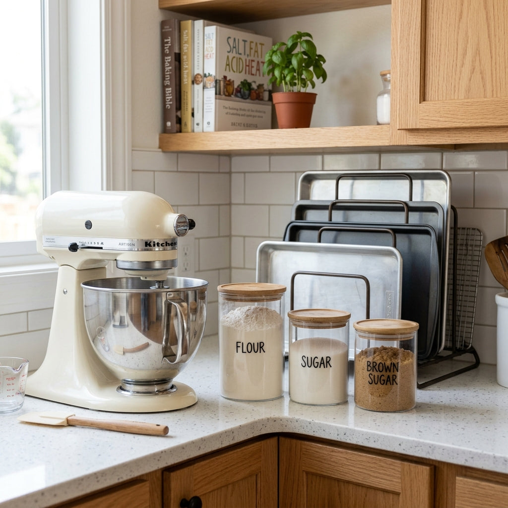 The Ultimate Baking Zone: Organizing Stand Mixers and Baking Sheet Dividers