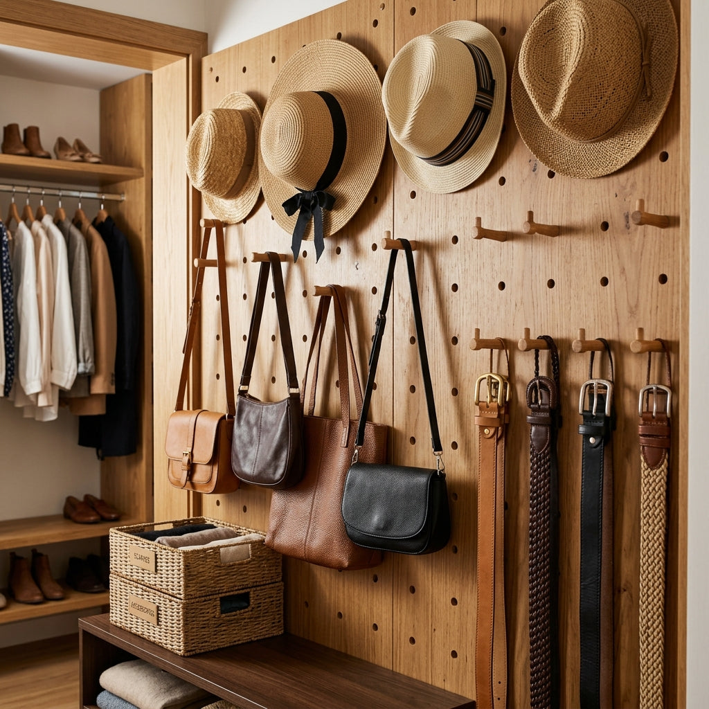 Closet Hook Organization: Hanging Hats, Bags, and Belts Neatly