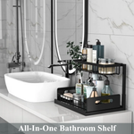 L-Shaped Under Sink Organizer - Black