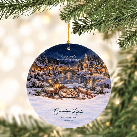 Grandma's Bakery Sweetest Blessings Personalized Acrylic Circle Ornament