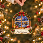 Wooden ornament held in hand