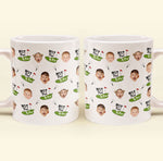 Best Dad By Par Funny Mug Golf Dad Custom Kid Face - Personalized Mug