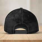 Best Dad Ever - Metal Style Print - Personalized Cap