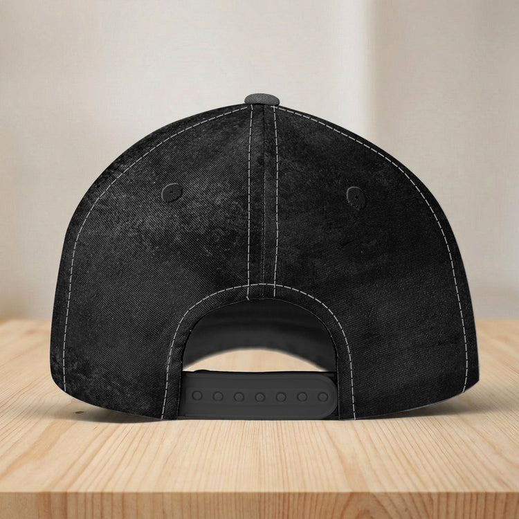 Best Dad Ever - Metal Style Print - Personalized Cap