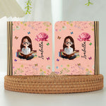 Birth Flower Book Lovers - Personalized Book Lamp