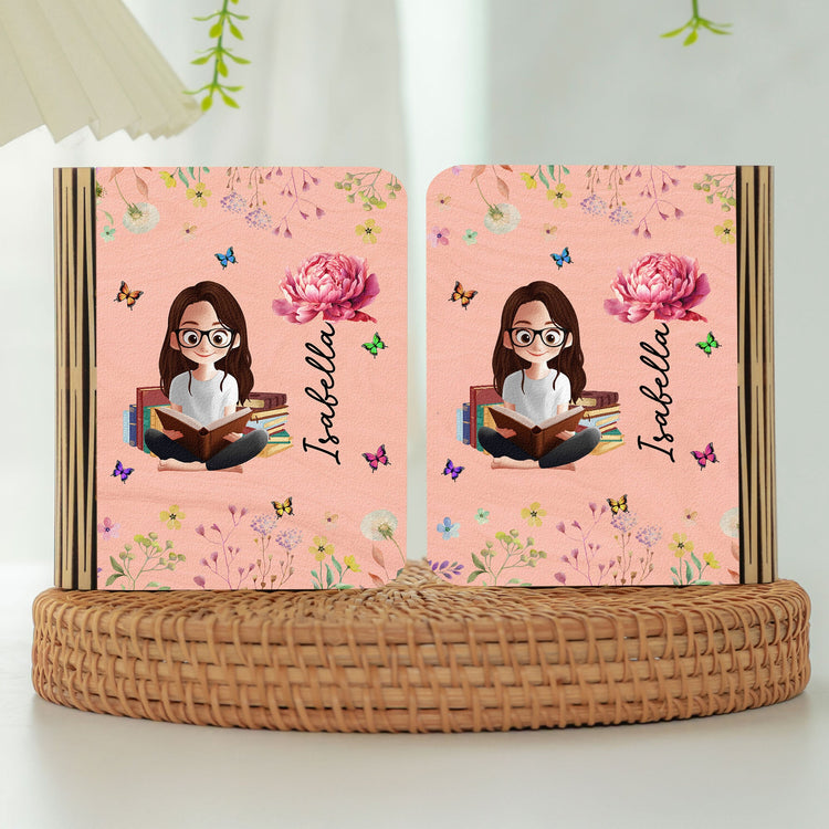 Birth Flower Book Lovers - Personalized Book Lamp