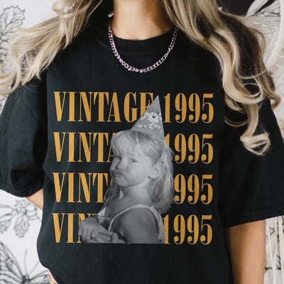 Birthday Party Custom Vintage Photo And Year, Childhood Photo, Comfort Tee - Personalized Shirt
