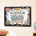 Classroom Golden Rule - Personalized Metal Sign
