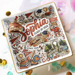 Custom College University Gift For Graduation - Personalized Jewelry Dish