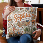 Custom College University Gift For Graduation - Personalized Pillow