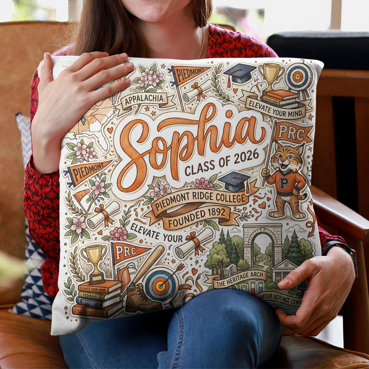 Custom College University Gift For Graduation - Personalized Pillow