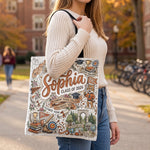 Custom College University Gift For Graduation - Personalized Tote Bag