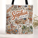 Custom College University Gift For Graduation - Personalized Tote Bag