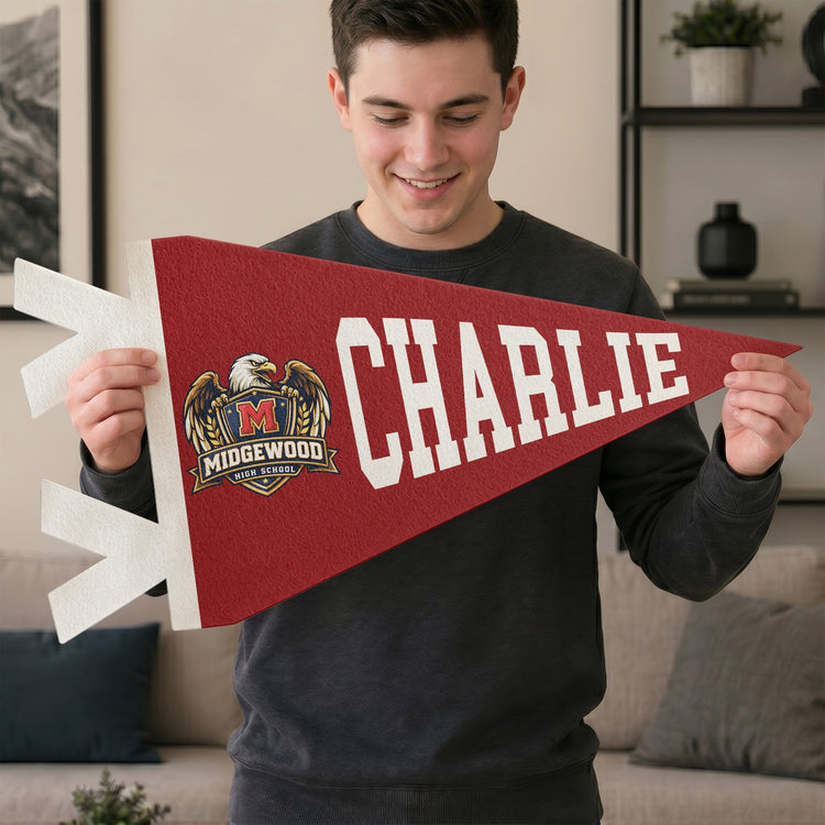 Custom Logo And Name - Personalized Pennant