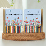 Custom Name & Birthflower For Book Lovers, Book Clubs - Personalized Night Light
