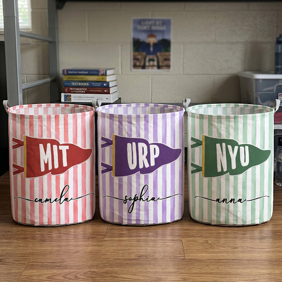 Custom School Pennant Flag - Personalized Basket