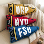 Custom School Pennant Flag - Personalized Pillow