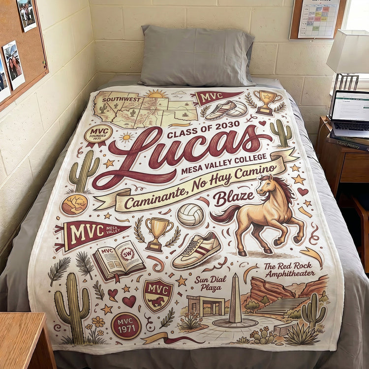 Custom University Spirit - Personalized Blanket