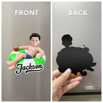 Cute Kid Cartoon Cruise Door Signs Stateroom Decor Cruising Vacation - Personalized Magnet