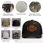 Dad, The Man, The Myth, The Legend - Personalized Leather Patch Hat - Gift For Dad
