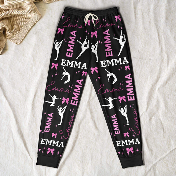 Dancing Girl Custom Name - Personalized Sweatpants - Lounge Pants With Pockets, Custom Pajama Pants, Jogger Sweatpants, Gift For Her