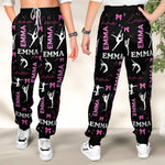 Dancing Girl Custom Name - Personalized Sweatpants - Lounge Pants  With Pockets, Custom Pajama Pants, Jogger Sweatpants, Gift For Her