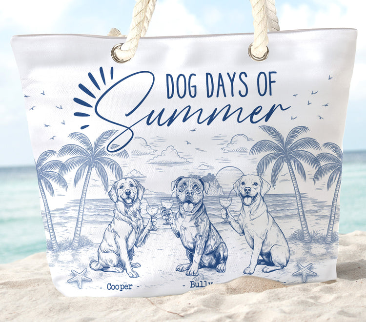 Dog Days Of Summer - Personalized Beach Bag