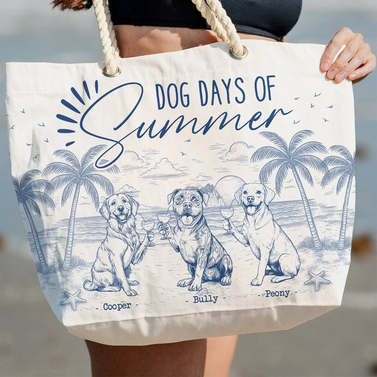 Dog Days Of Summer - Personalized Beach Bag