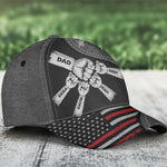 Fist Bump Daddy Grandpa - Personalized Classic Cap - Gift For Dad