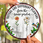 Flowers From Same Garden - Personalized Stained Glass Window Hanging Suncatcher