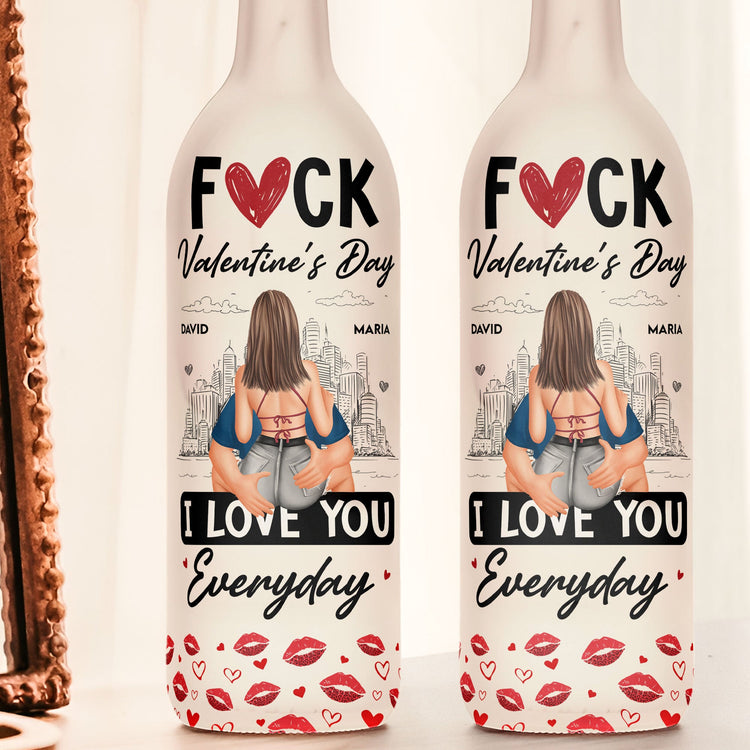 I Love You Everyday - Personalized Bottle Lamp, Valentine's Day Gifts