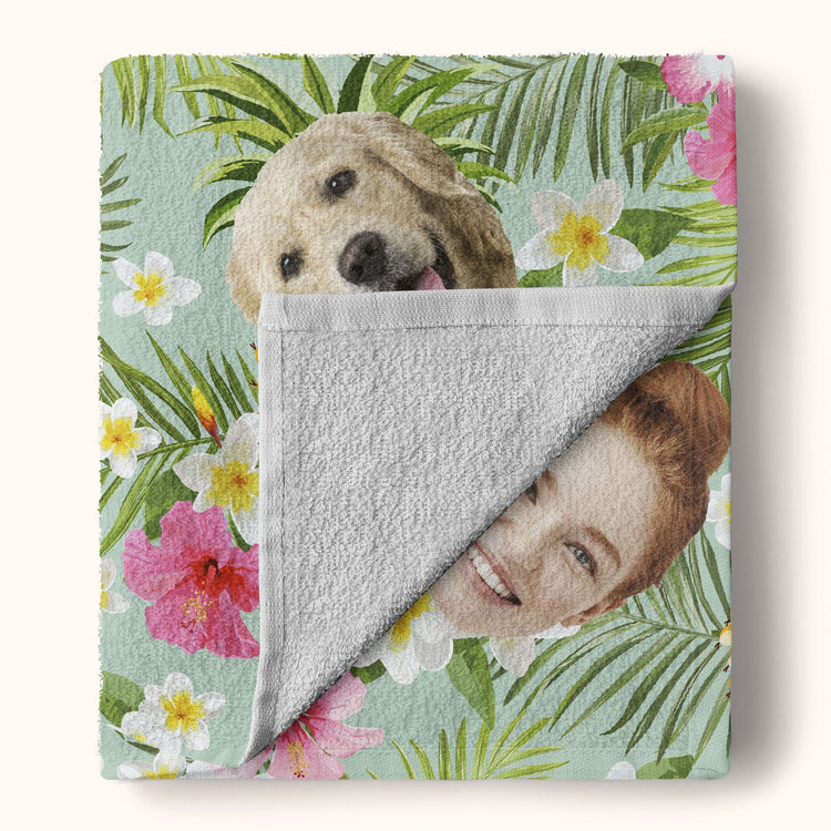 Funny Faces - Personalized Photo Beach Towel